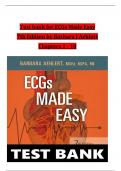 TEST BANK For ECGs Made Easy, 7th Edition by Barbara J Aehlert, Verified Chapters 1 - 10, Complete Newest Version