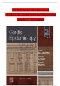 TEST BANK For Gordis Epidemiology, 7th Edition By David D Celentano; Moyses Szklo, Verified Chapters 1 - 20, Complete Newest Version