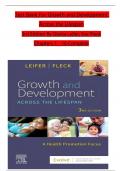 TEST BANK For Growth and Development Across the Lifespan, 3rd Edition By Gloria Leifer; Eve Fleck, Verified Chapters 1 - 16, Complete Newest Version