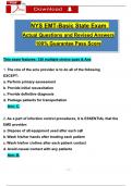 NYS State EMT Basic Written Exam Questions (2024 / 2025) with Verified Answers, 100% Guarantee Pass Score