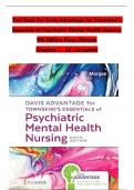 TEST BANK For Davis Advantage for Townsend’s Essentials of Psychiatric Mental Health Nursing, 9th Edition by Karyn Morgan, Verified Chapters 1 - 32, Complete Newest Version