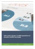 CFA Level 1 Exam 1 || With Questions & Answers (100% Accurate)