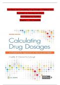 TEST BANK For Calculating Drug Dosages A Patient-Safe Approach to Nursing and Math 2nd Edition by Castillo, Verified Chapters 1 - 22, Complete Newest Version