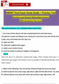 NREMT Exam Study Guide + Practice Test Questions (2024 / 2025) with Verified Answers, 100% Guarantee Pass Score 