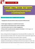 NREMT (2024 / 2025) Test Bank Questions with Verified Answers, 100% Guarantee Pass Score 