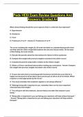 Peds HESI Exam Review Questions And Answers Graded A+