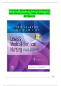 TEST BANK For -Lewis Medical Surgical Nursing, 12th Edition by Mariann M. Harding , Verified Chapters 1 - 69, Complete Newest Version|complete guide | latest update2024|25.