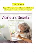 Test Bank For Aging and Society: Canadian Perspectives 8th Edition by  Novak, Northcott, All Chapters 1 to 20 Complete, Verified Edition