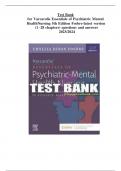 Test Bank for Varcarolis’ Essentials of Psychiatric Mental Health Nursing:A Communication Approach to Evidence Based Care, 5th Edition (Fosbre, 2023)’ Essentials of Psychiatric Mental Health Nursing