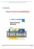 Basic Geriatric Nursing,