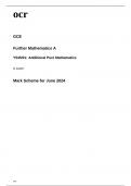 ocr A Level Further Mathematics A:Y545/01: Additional Pure Mathematics; JUNE 2024 MS