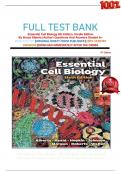 FULL TEST BANK Essential Cell Biology 6th Edition, Kindle Edition By Bruce Alberts (Author) Questions And Answers Graded A+      