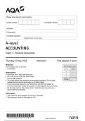 AQA A LEVEL ACCOUNTING PAPER 1 Question paper June 2024-7127/1