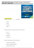 TEST BANK FOR Essentials of Strength Training and Conditioning 4th Edition by G. Gregory Haff & N. Travis Triplett , ISBN: 9781492501626 Questions and Detailed Correct Answers 100% || Guide A+