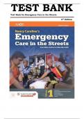 TEST BANK FOR Nancy Caroline’s Emergency Care in the Streets 8th Edition by Nancy L. Caroline, American Academy of Orthopaedic Surgeons , ISBN: 9781284104882 |COMPLETE TEST BANK| Guide A+