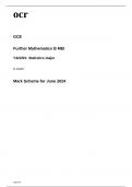 ocr A Level Further Mathematics B MEI:Y422/01: Statistics major -June 2024 Mark Scheme