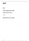 ocr A Level Further Mathematics B MEI:(Y432/01) Statistics minor -JUNE 2024 MARK SCHEME 