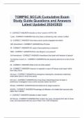 TOMPSC SCCJA Cumulative Exam Study Guide Questions and Answers Latest Updated 2024/2025