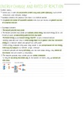 IEB Grade 12 Energy changes, rates of reaction and chemical equilibrium  notes