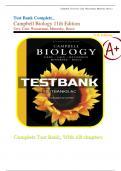 Test Bank Complete_ Campbell Biology 11th Edition (2018. Urry, Cain, Wasserman, Minorsky, Reece) All Chapter 1-56