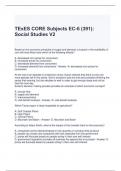 TExES CORE Subjects EC-6 (391) Social Studies V2 Exam Questions and Answers