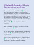 IMSA Signal Technician Level II Sample Questions with correct solutions |Latest 2024/2025