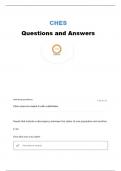  CHES THEORIES AND MODELS QUESTIONS AND ANSWERS