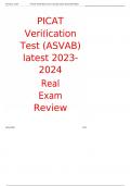 5 Picat Verification Test ( Asvab) latest 2023-2024 Real Exam Review