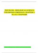 Test Bank - Biological Science, 7th Edition (Freeman) Chapter 1-54 | All Chapters