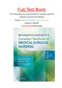 Test Bank Brunner and Suddarth Canadian Medical Surgical Nursing 3rd Edition