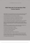 HESI Maternity Exam Questions With Correct Answers