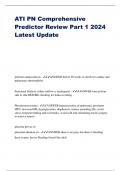 ATI PN Comprehensive Predictor Review Part 1 2024 Latest Update