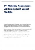 Pn Mobility Assesment Ati Exam 2024 Latest Update