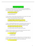 Chamberlain College of Nursing: NR222 Final Exam (Latest-2022)/ NR 222 Final Exam / NR 222 Unit 8 Final Exam / NR222 Unit 8 Final Exam: Health and Wellness |100% Correct Answers, Already Graded “A”|