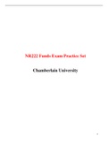 NR 222 Final Exam, Unit 1 Quiz, Unit 3 Exam 1, Unit 6 Exam 2 & NR 222 FUNDS Exam, NR 222 Final Exam Study Guide, NR 222 Review of Knowledge (ROK) Exam 1, 2, 3, NR 222 Funds Exam Practice Set (Latest-2022): Chamberlain College of Nursing