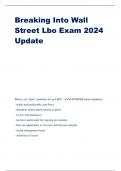 Breaking Into Wall Street Lbo Exam 2024 Update