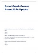 Excel Crash Course Exam 2024 Update