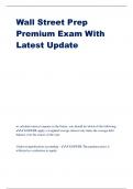 Wall Street Prep Premium Exam With Latest Update