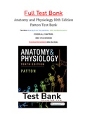 Anatomy and Physiology 10th Edition Patton Test Bank