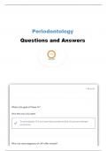 PERIODONTOLOGY II EXAM 1 QUESTIONS AND ANSWERS