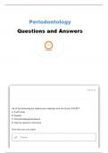 PERIODONTOLOGY EXAM 1 QUESTIONS AND ANSWERS