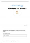 DHY 219 PERIODONTOLOGY FINAL EXAM REVIEW QUESTIONS AND ANSWERS