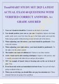 TeenSMART STUDY SET 2025 LATEST ACTUAL EXAM 60 QUESTIONS WITH VERIFIED CORRECT ANSWERS. A+ GRADE ASSURED.