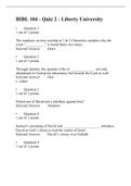 BIBL 104 Quiz 2, (Version 3), Verified And Correct Answers, Liberty University.