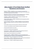 dbia chapter 3 Final State Exam Verified Questions and Answers