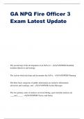 GA NPQ Fire Officer 3 Exam Latest Update