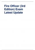 Fire Officer III RR Set E Final Exam Latest Update