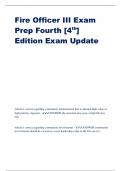 Fire Officer III Exam Prep Fourth [4th] Edition Exam Update