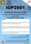 IOP2601 Assignment 3 (COMPLETE ANSWERS) Semester 2 2024 - DUE 25 September 2024