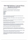 Galen NUR 155 Exam 1 Lab and Theory Questions and Answers